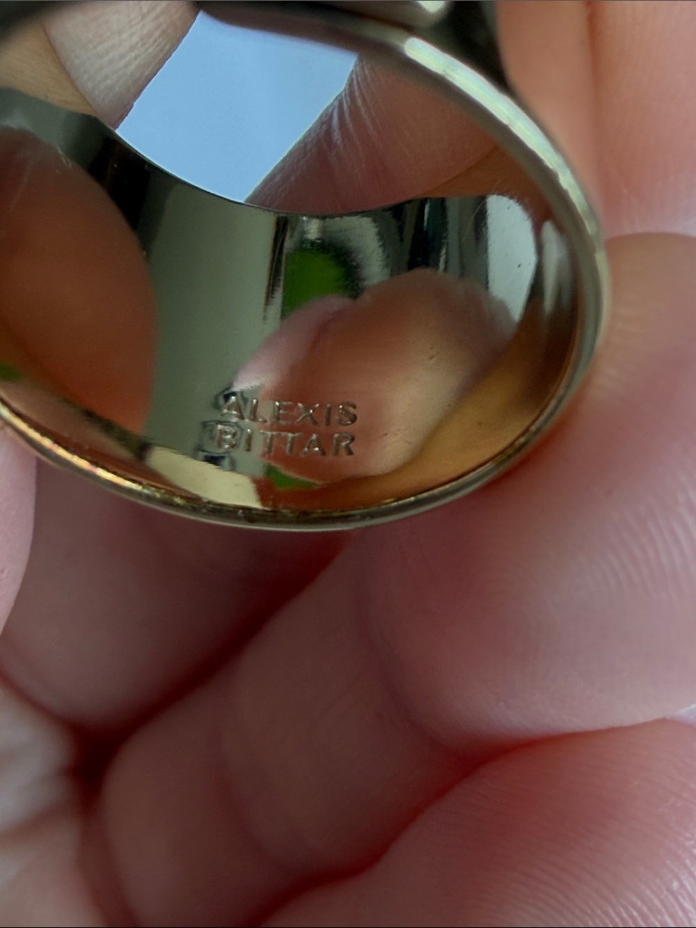 Alexis Bittar Wide Gold & Gemstone Ring - Picture 7 of 7